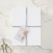 Waterverf Teddy Bear-ballonnen Cadeaulabel (Met Touw)