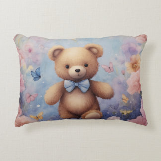 Waterverf Teddy Bear Kussen cadeau botanische cade