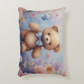 Waterverf Teddy Bear Kussen cadeau botanische cade (Voorkant(Verticaal))