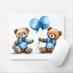 Waterverf Teddy Bear Twin Boys Muismat