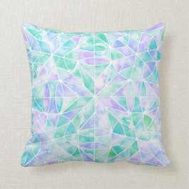 Waterverf tegelpatroon kussen