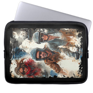 Waterverf tekening MotoBikers Laptop Sleeve
