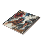 Waterverf tekening MotoBikers Tegeltje (Zijkant)