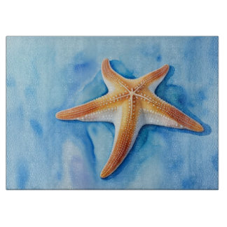 Waterverf Tekening van Starfish Snijplank