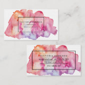 Waterverf tekstblok visitekaartje (Voorkant / Achterkant)