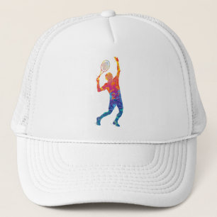 Waterverf Tennis Man Trucker Pet