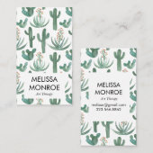 Waterverf ter illustratie van de woestijn van Cact Visitekaartje (Voorkant / Achterkant)