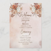 Waterverf Terracotta Herfst Bohemian Boho Floral Programma (Voorkant)