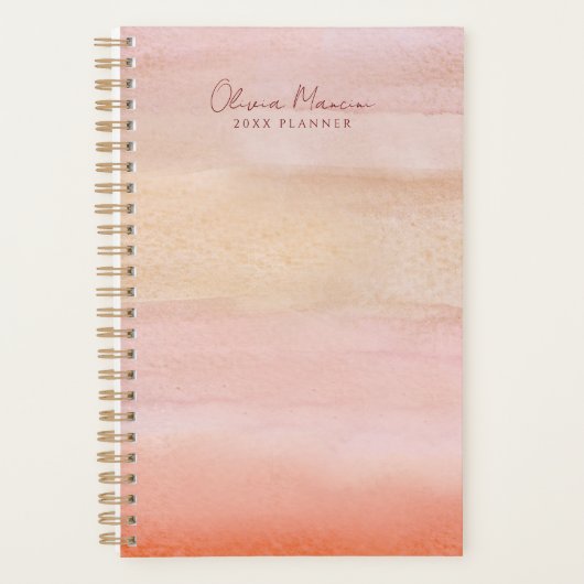 Waterverf terracotta roest planner (Voorkant)