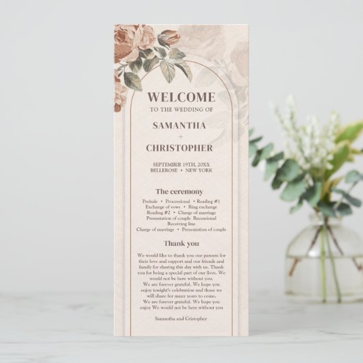  waterverf terracotta roos sage programma (Staand voorkant)