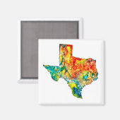 Waterverf Texas Custom Magnet Magneet (Voorkant / Achterkant)