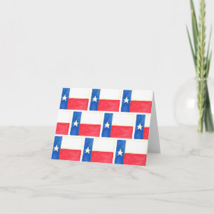 Waterverf Texas - Vlag Patroon Kaart