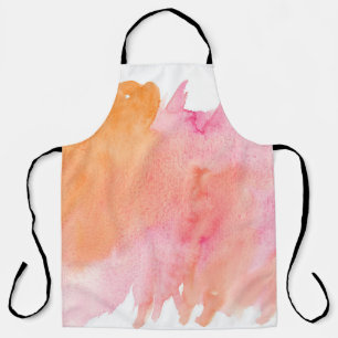 Waterverf textuur roze sinaasappel schort