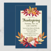 Waterverf Thanksgiving Egel, Eikels, Bessen Kaart (Voorkant / Achterkant)