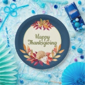 Waterverf Thanksgiving Egel, eikels, bessen Papieren Bordje (Feest)