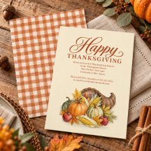 Waterverf Thanksgiving Herfst Hoorn des Overvloeds