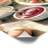 Waterverf Thanksgiving Illustratie Perfect Poster (Hoek)