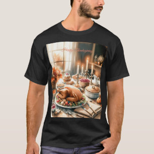 Waterverf Thanksgiving Illustratie T-shirt