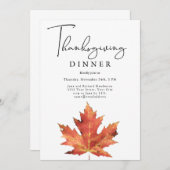 Waterverf Thanksgiving Kaart (Voorkant / Achterkant)