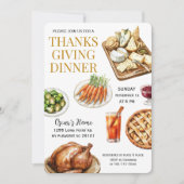 Waterverf Thanksgiving Kaart (Voorkant)