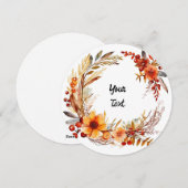 Waterverf Thanksgiving Lijst Feestdagenkaart (Voorkant / Achterkant)