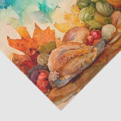  Waterverf Thanksgiving Turkey Pumpkin Tissuepapier (Detail)