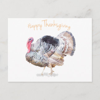 Waterverf Thanksgiving Turkije Briefkaart