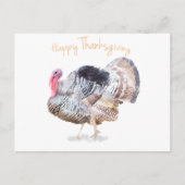 Waterverf Thanksgiving Turkije Briefkaart (Voorkant)