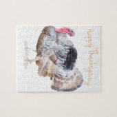 Waterverf Thanksgiving Turkije Legpuzzel (Horizontaal)