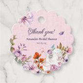 Waterverf Thee Feest Bruiloft Dank Je Bedankjes Labels (Voorkant)