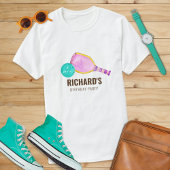 Waterverf thema pickleball licht verjaardagsfeestj t-shirt