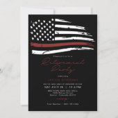 Waterverf Thin Red Line Flag Pensioen Partij Kaart (Voorkant)