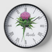 Waterverf Thistle Botanisch (Voorkant)