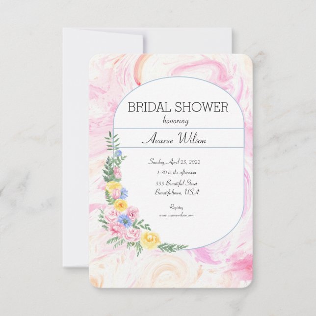 Waterverf Tie Dye en Floral Wreath (Voorkant)