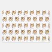 Waterverf Tiger Head Inpakpapier Vel (Voorkant 3)