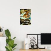 Waterverf Tiger Poster (Thuiskantoor)
