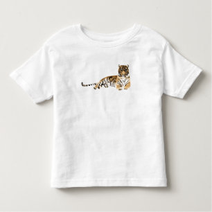 Waterverf Tiger Resting Kinder Shirts