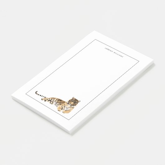 Waterverf Tiger Resting Post-it® Notes (Schuin)
