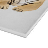 Waterverf Tiger Resting Snijplank (Hoek)