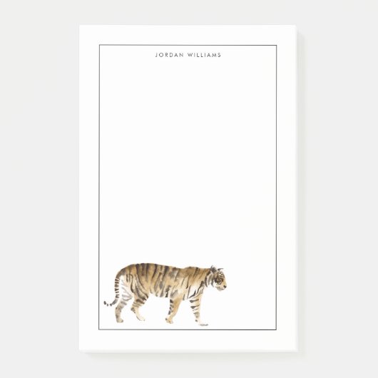 Waterverf Tiger Walking Post-it® Notes (Voorkant)