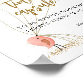 Waterverf-tijd ballon baby shower Capsule Poster (Hoek)