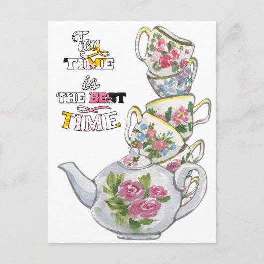  Waterverf tijd Briefkaart (Voorkant)