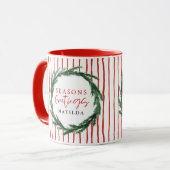 Waterverf tijdens kerstvakantie mok (Voorkant links)