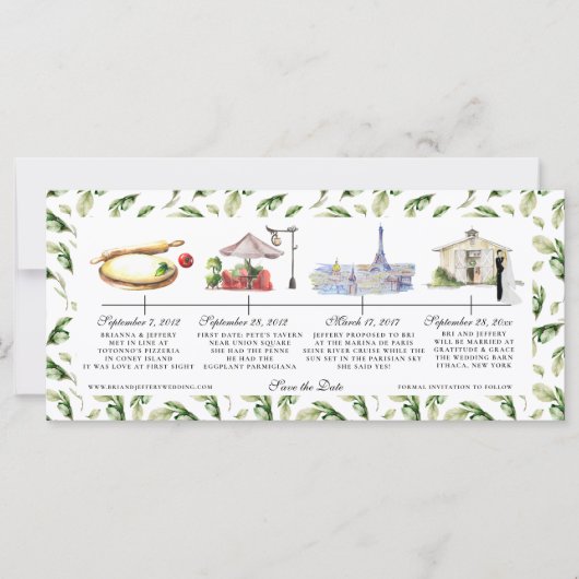 Waterverf tijdlijn Weddenschap Opslaan Datum (Voorkant)