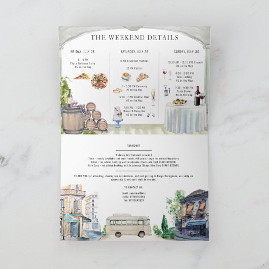 Waterverf tijdlijn Weddenschap Opslaan Datum Kaart (Binnen)