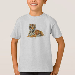 Waterverf Tijger Illustratie – Majestueuze Wilde D T-shirt