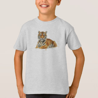 Waterverf Tijger Illustratie – Majestueuze Wilde D T-shirt