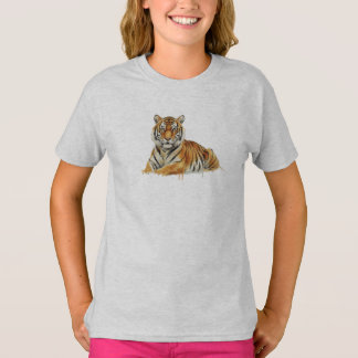 Waterverf Tijger Illustratie – Majestueuze Wilde D T-shirt