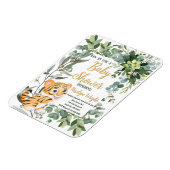 Waterverf Tijger Safari Oerwoud Leaf Baby shower Magneet (Linkerzijde)