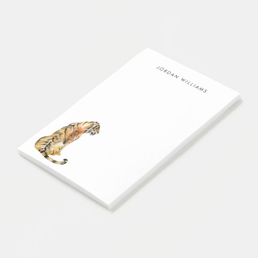 Waterverf tijger - zitting post-it® notes (Schuin)